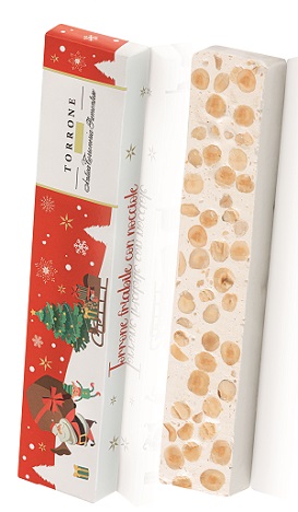 Torrone di Natale Friabile con Nocciole Piemontese in Weihnachtsverpackung 100 g Antica Torroneria Piemontese