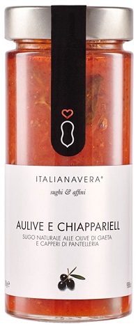 Aulive e Chiappariell Tomatensauce mit Oliven und Kapern, 280 g Italianavera