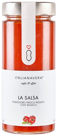 La Salsa Frische Tomatensauce mit Basilikum, 280 g Italianavera