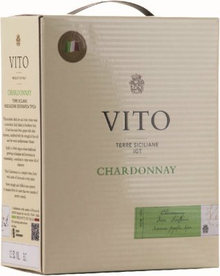 Vito Chardonnay Terre Siciliane IGT, 3 Liter Mondo del Vino Bag in Box