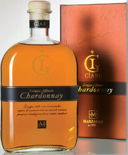 Grappa Le Giare Chardonnay, 0,1 l in Geschenkpackung Marzadro