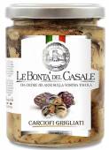 Cuori di Carciofi grigliata in Olio, gegrillte Artischockenherzen 280 g, Le Bontà del Casale