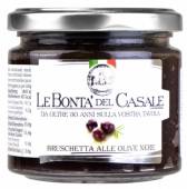 Bruschetta Olive Nere Schwarze Olivencreme 180 g, Le Bontà del Casale